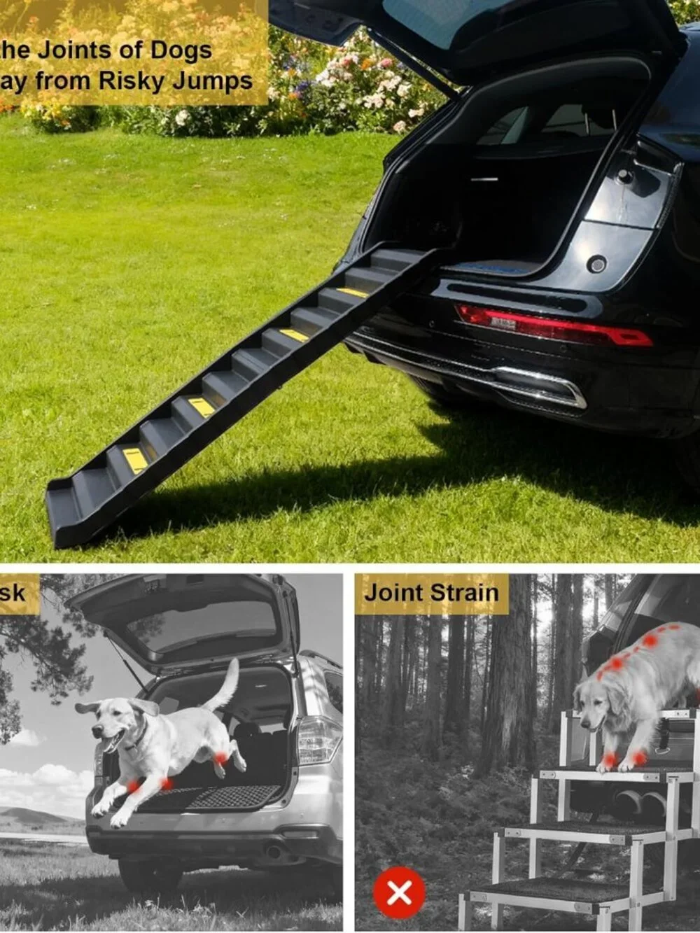 Foldable Dog Ramp for SUVs & Trucks